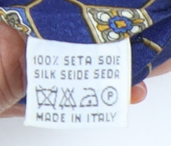 Valentino Men's Blue Geometric Silk Designer Tie