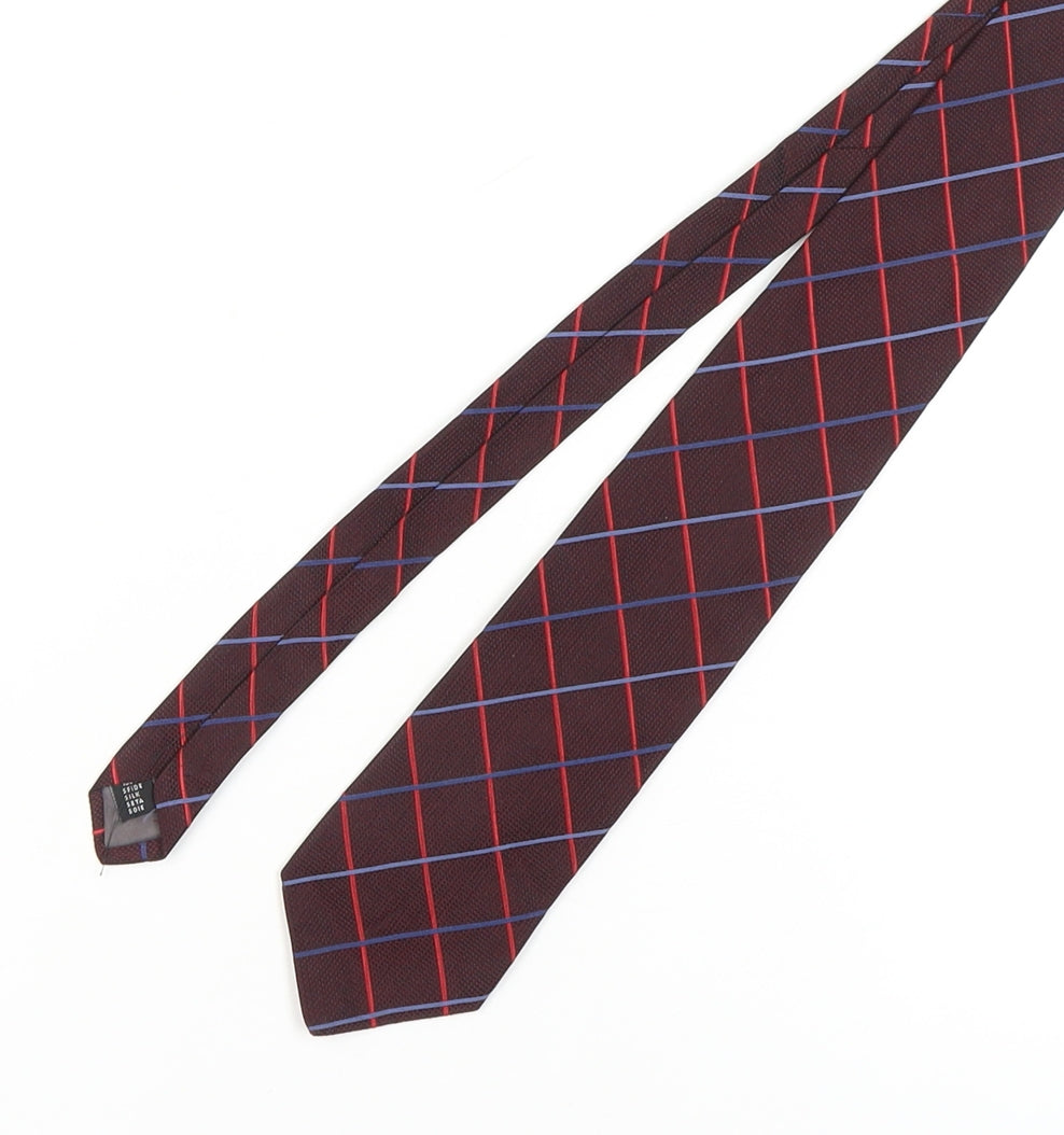Mens The Savile Row Company Multicoloured Plaids & Checks 100% Silk  Tie