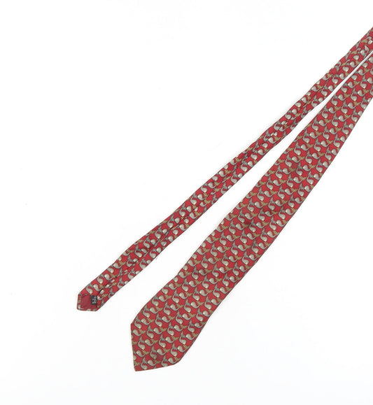 Jonelle Silk Red Animal Print Men's Tie