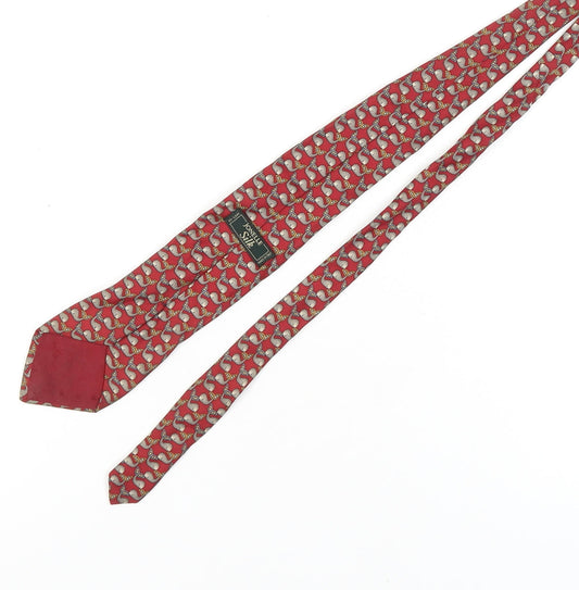 Jonelle Silk Red Animal Print Men's Tie