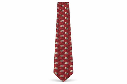 Mens Beaufort Red Animal Print 100% Silk  Tie