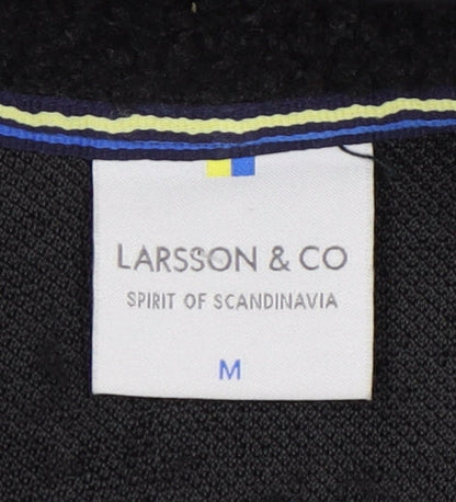 Mens UK Size M Larsson & Co Black Basic Jacket