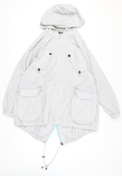Womens UK Size 8 Marks and Spencer Grey Parka Coat