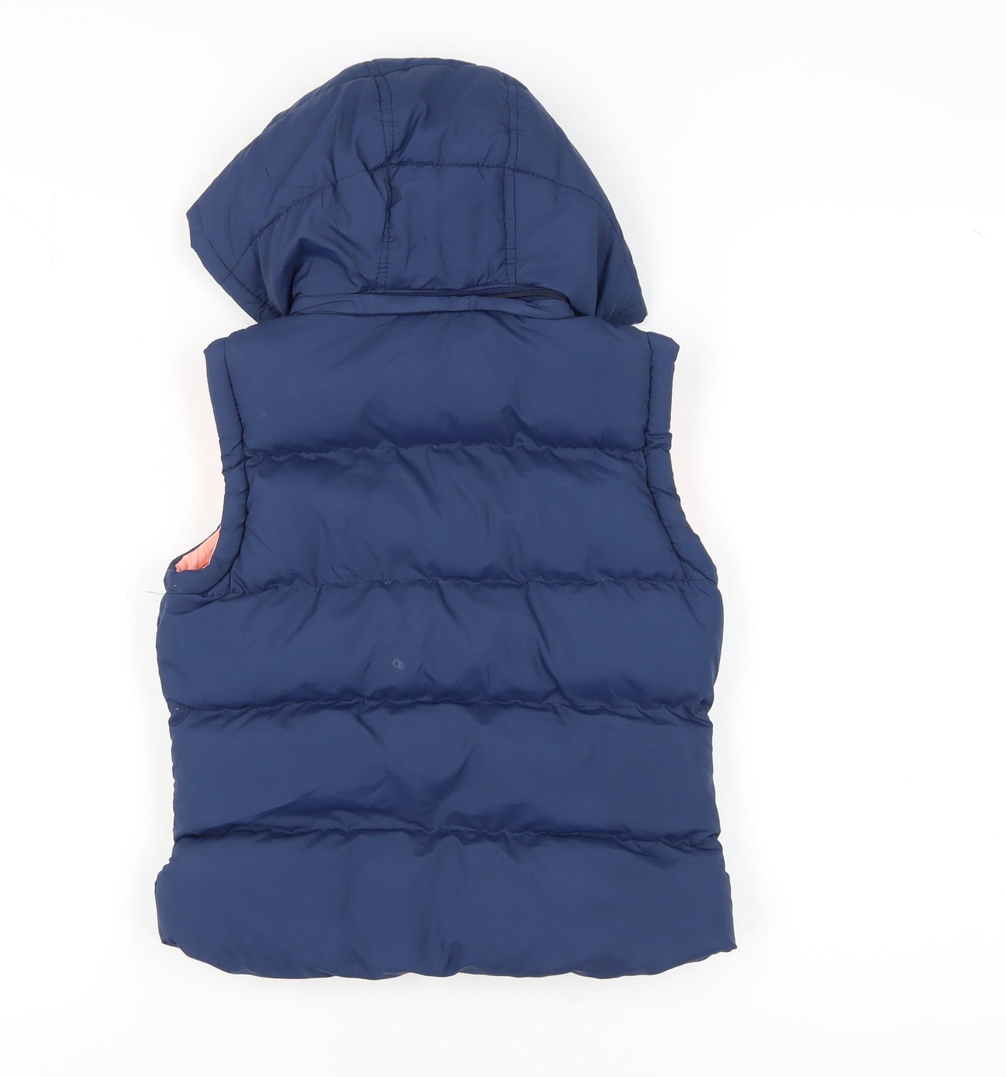 YD Girls Blue Puffer Jacket 9-10 Years Hooded Zipper