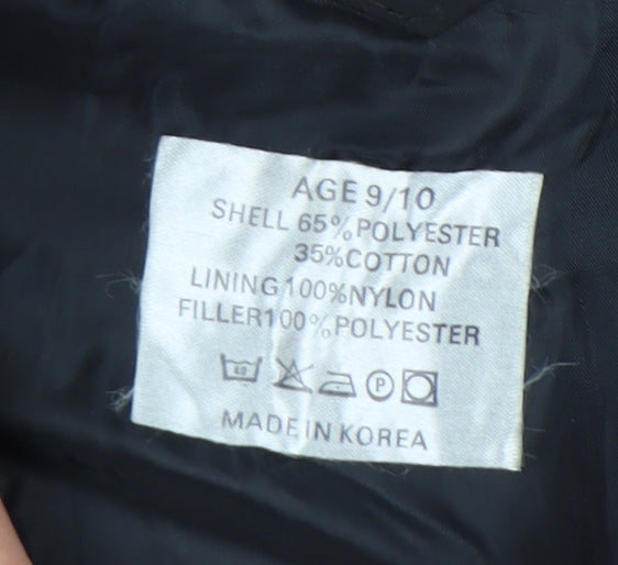 Wavelength Boys Black Colourblock Jacket 9-10 Years
