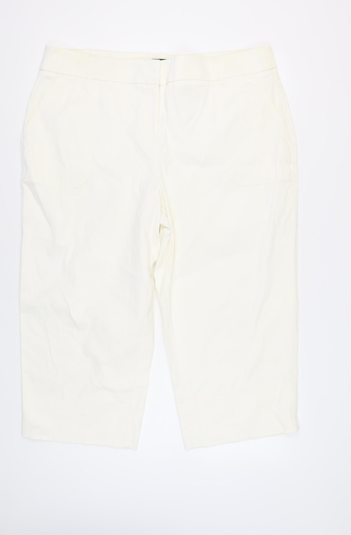 Womens UK Size 22 NEXT Regular Fit  White Trousers