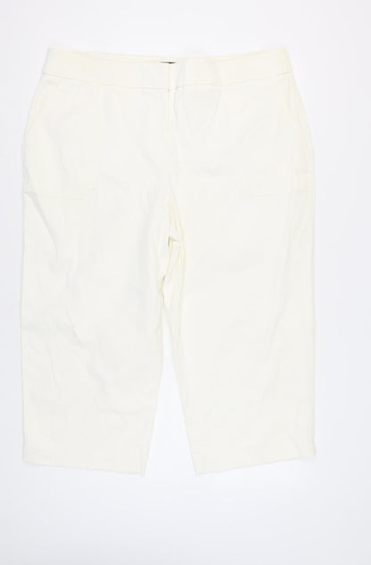 Womens UK Size 22 NEXT Regular Fit  White Trousers