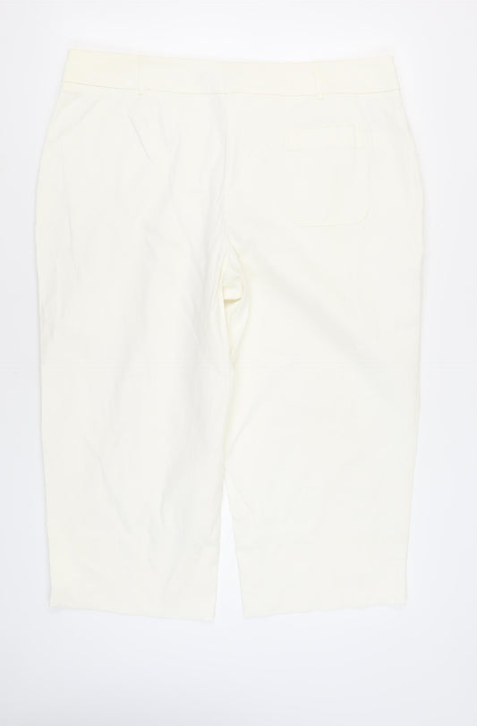 Womens UK Size 22 NEXT Regular Fit  White Trousers