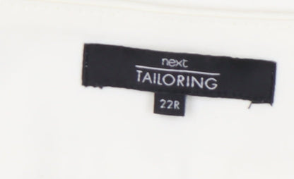 Womens UK Size 22 NEXT Regular Fit  White Trousers