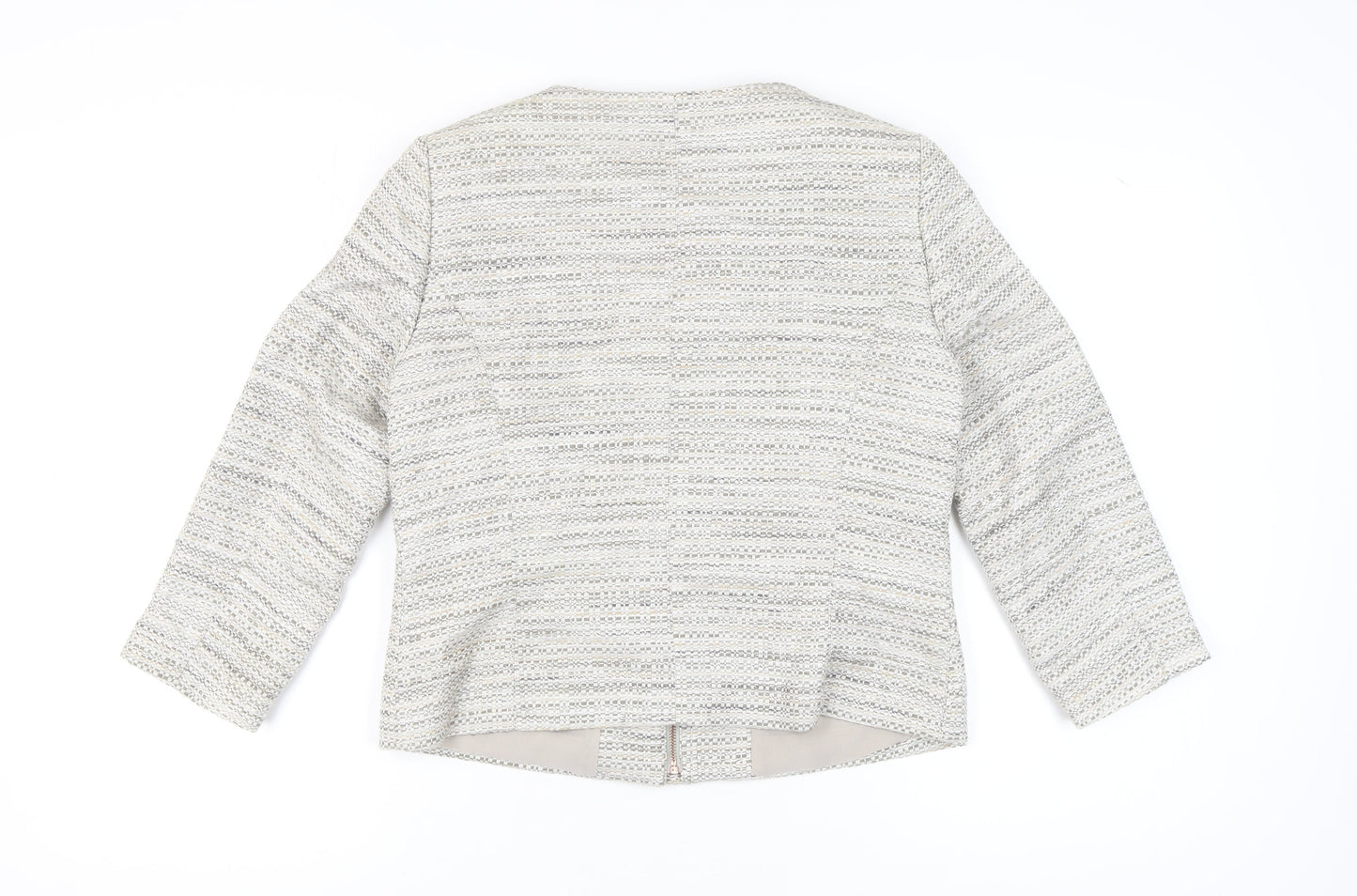 Next Women's Grey Tweed Blazer Size 16