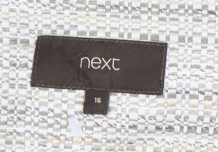 Next Women's Grey Tweed Blazer Size 16