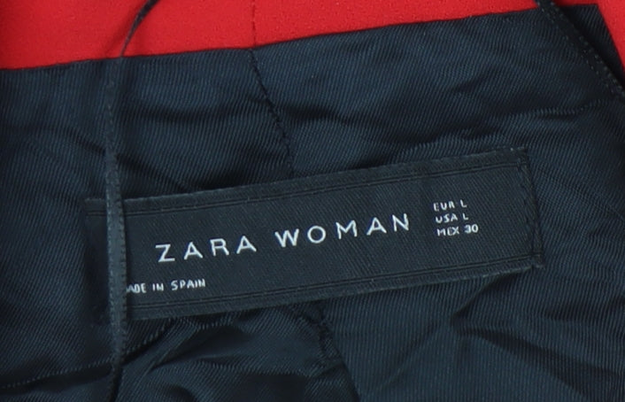 Zara Women's Red Long Blazer - Lined, Size L