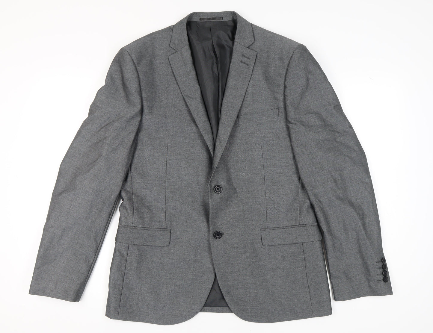 Next Men's Grey Blazer, Size 42, Regular Fit