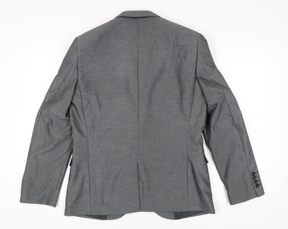 Next Men's Grey Blazer, Size 42, Regular Fit