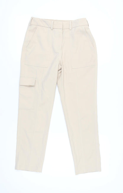 Womens UK Size 6 NEXT Regular Fit Cargo Beige Trousers