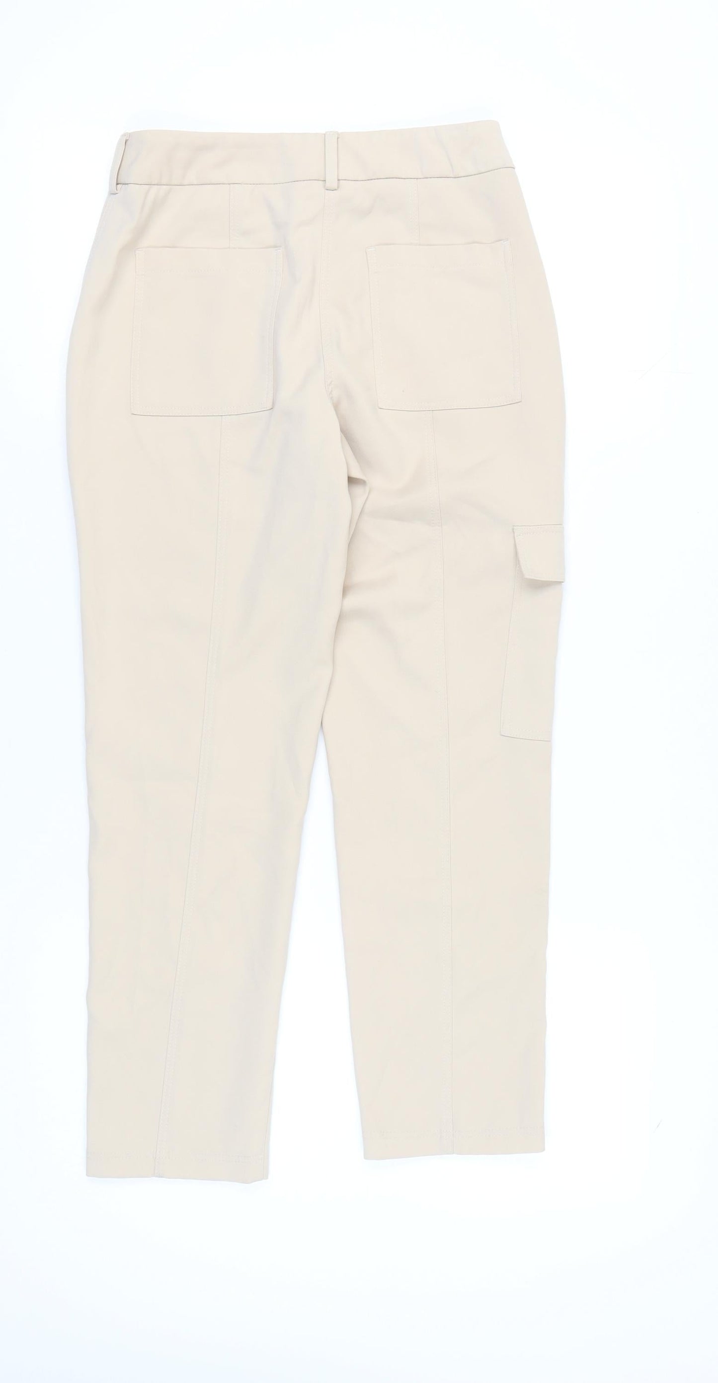 Womens UK Size 6 NEXT Regular Fit Cargo Beige Trousers