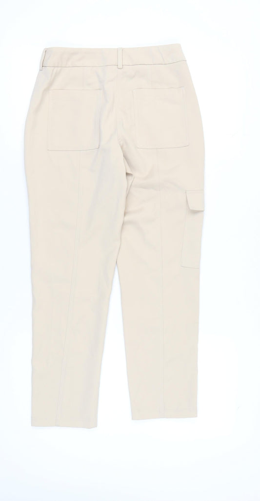 Womens UK Size 6 NEXT Regular Fit Cargo Beige Trousers