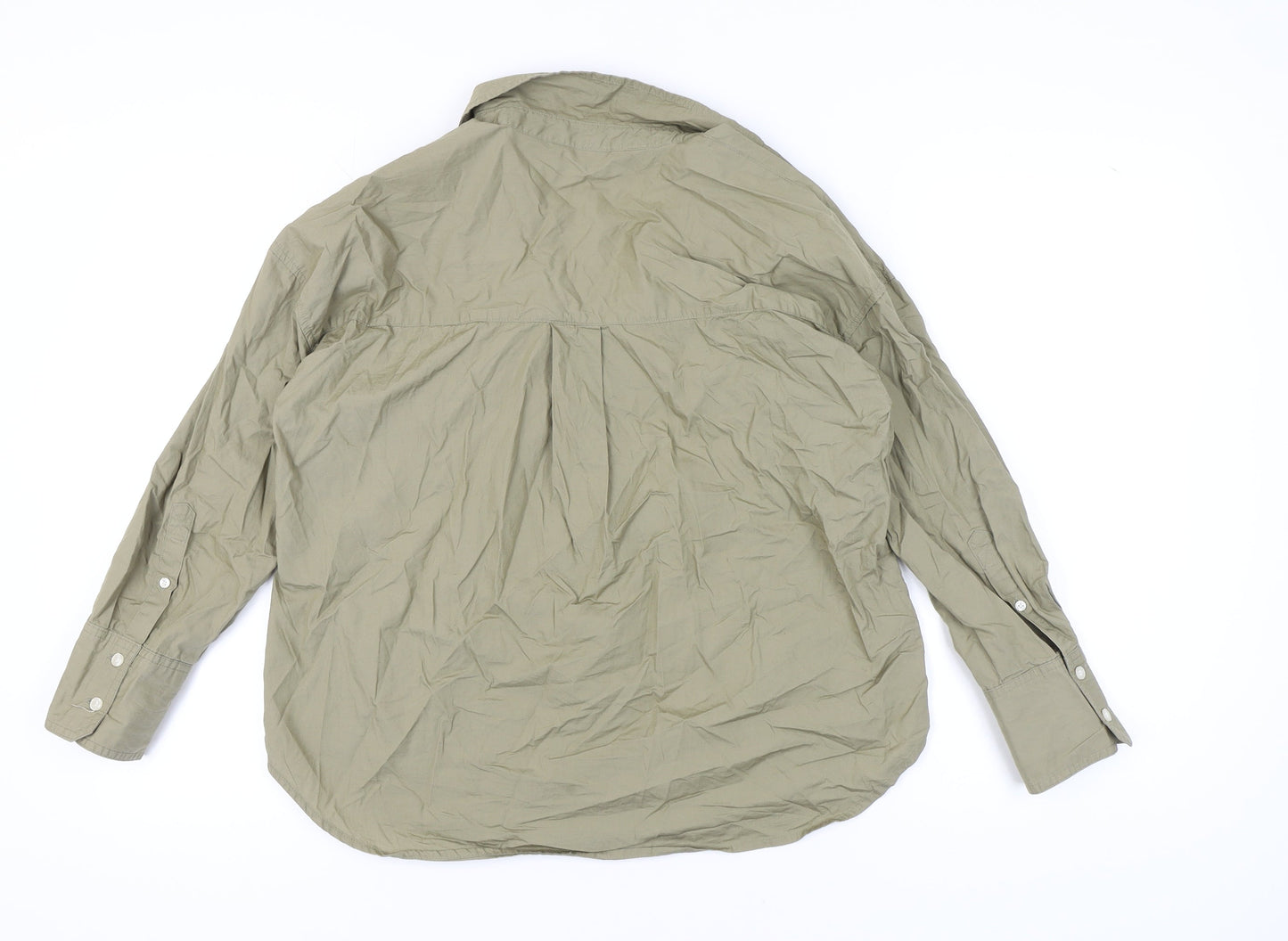 Womens UK Size XS Zara Green  Button-Up