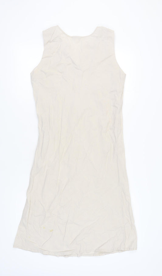 Etam Women's Ivory Sleeveless Dress Size 12