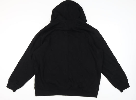 Mens UK Size 2XL H&M Black Pullover Hoodie