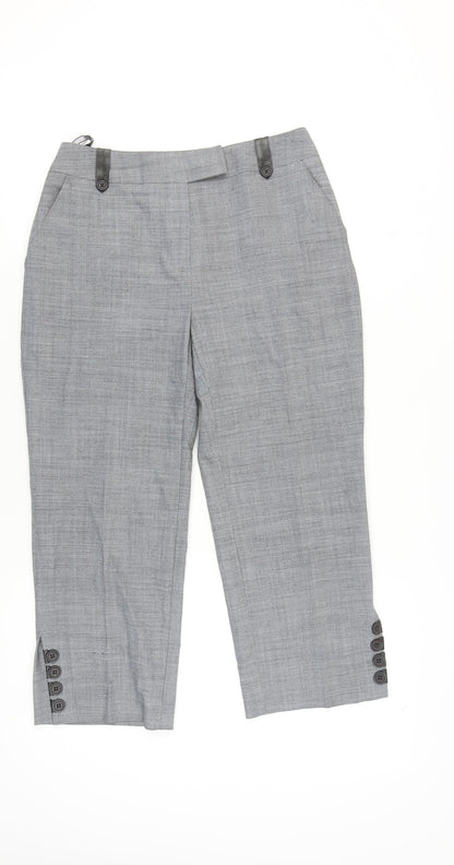 Womens UK Size M Marks and Spencer Regular Fit Business Casual Grey Trousers