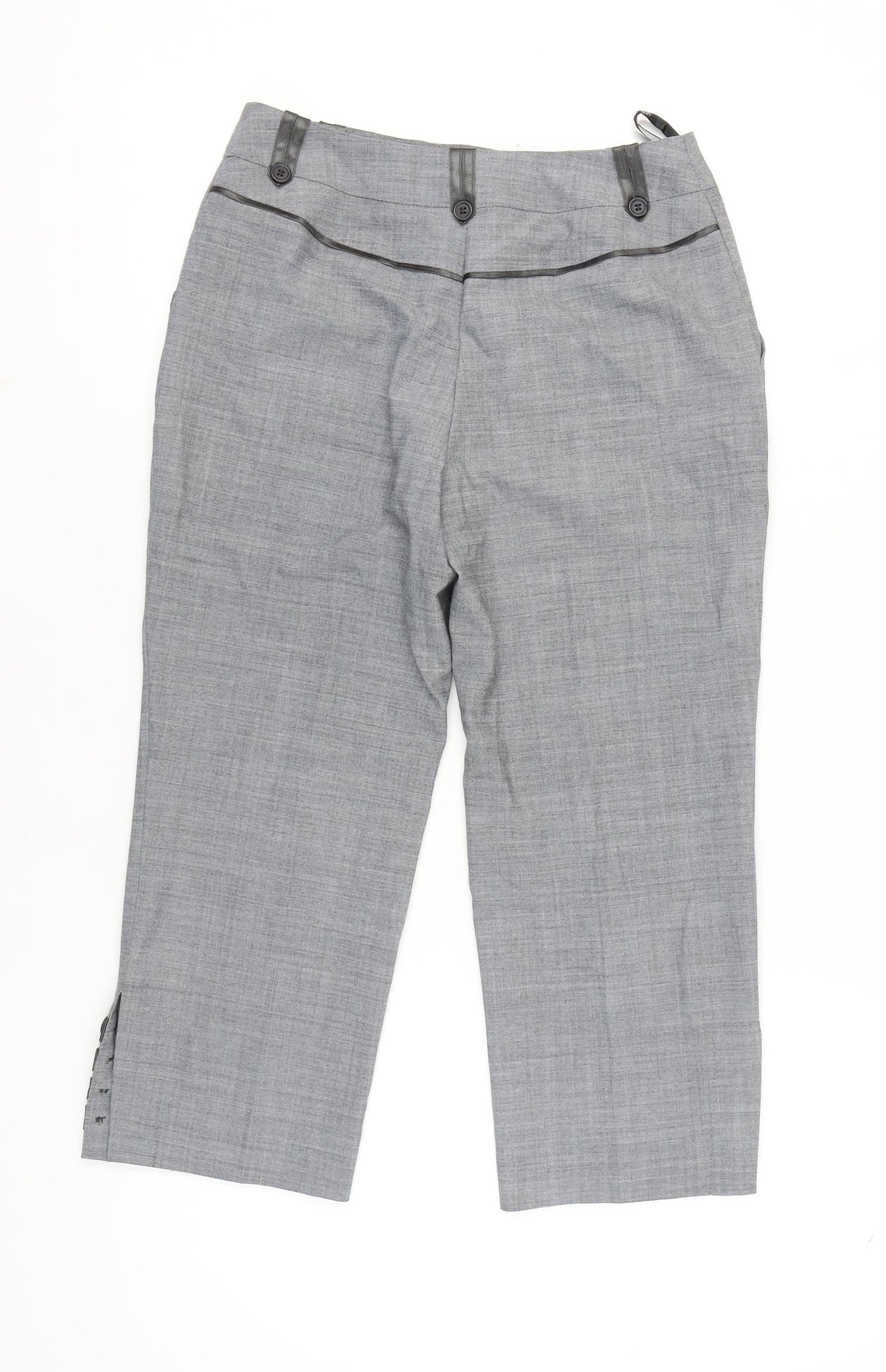 Womens UK Size M Marks and Spencer Regular Fit Business Casual Grey Trousers
