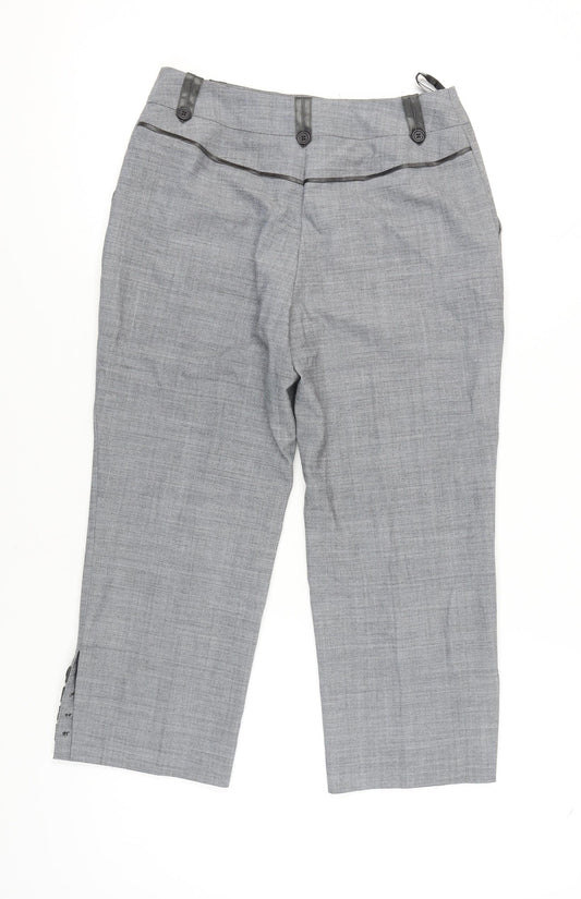 Womens UK Size M Marks and Spencer Regular Fit Business Casual Grey Trousers