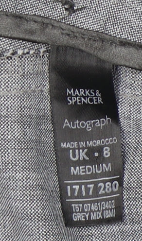 Womens UK Size M Marks and Spencer Regular Fit Business Casual Grey Trousers