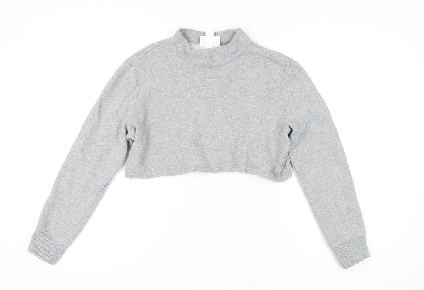 Monki Women's Grey Mock Neck Sweatshirt Size S
