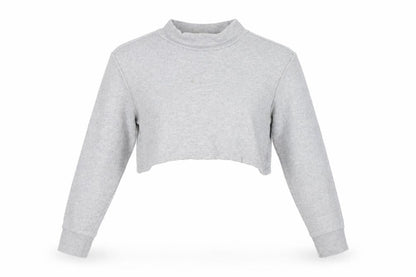Monki Women's Grey Mock Neck Sweatshirt Size S