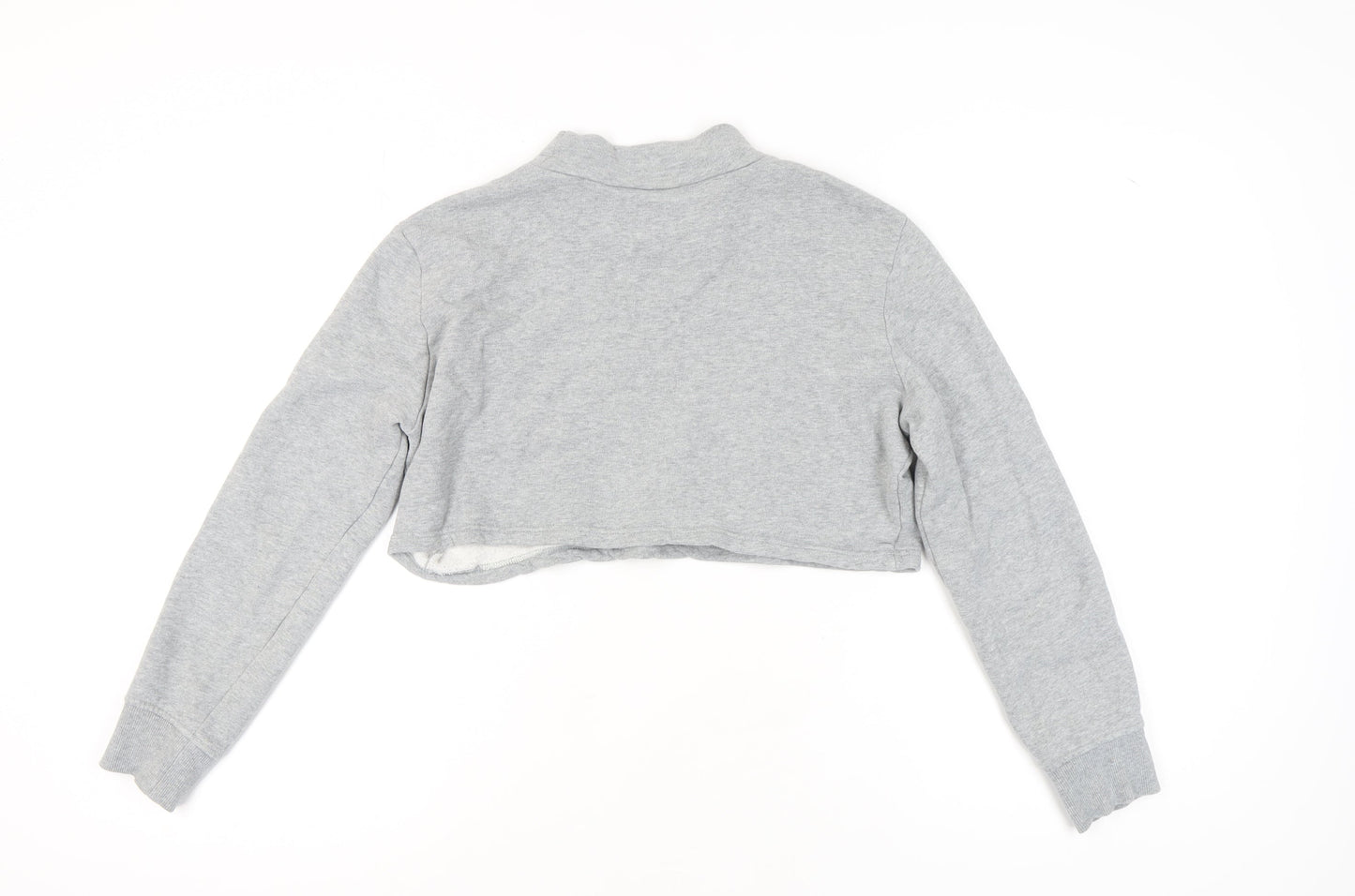 Monki Women's Grey Mock Neck Sweatshirt Size S