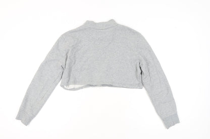 Monki Women's Grey Mock Neck Sweatshirt Size S