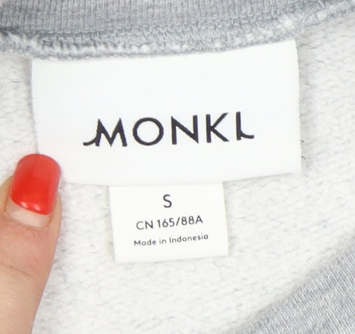 Monki Women's Grey Mock Neck Sweatshirt Size S