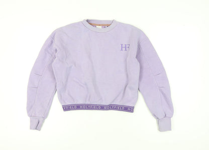 Holyfield Girls Purple Sweatshirt M 12-13 Years Pullover