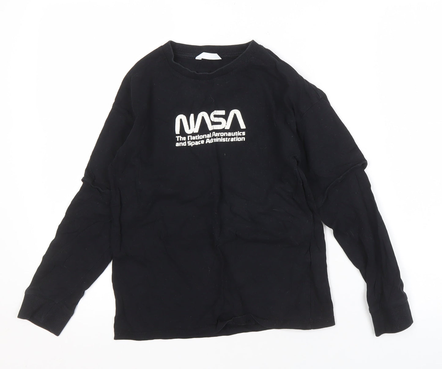 Marks and Spencer Boys Black NASA Long Sleeve T-Shirt 10 Years