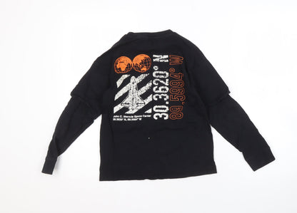 Marks and Spencer Boys Black NASA Long Sleeve T-Shirt 10 Years