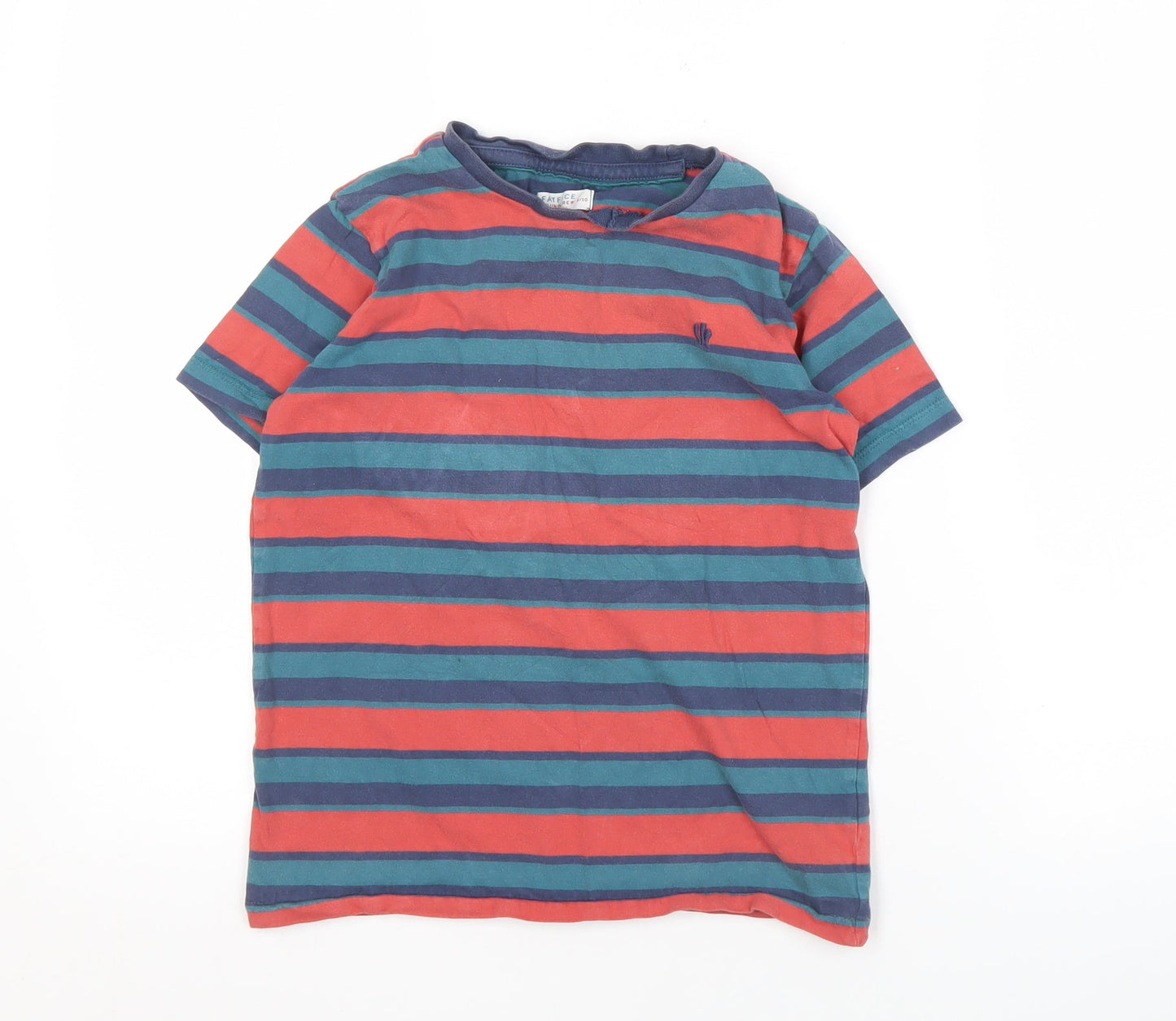 FatFace Boys Multicoloured Striped T-Shirt 9-10 Years
