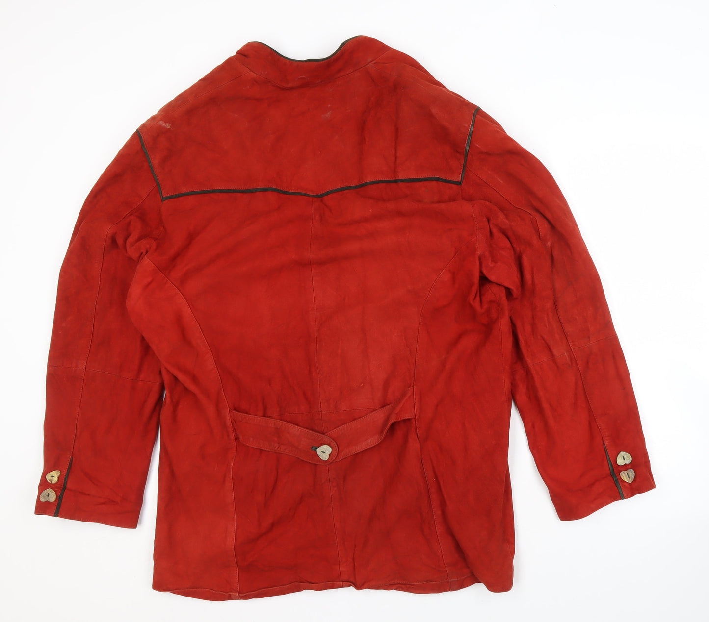 Peter Hahn Women's Red Suede Blazer Size 14