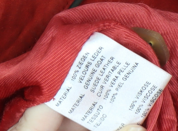 Peter Hahn Women's Red Suede Blazer Size 14