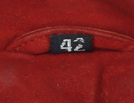 Peter Hahn Women's Red Suede Blazer Size 14