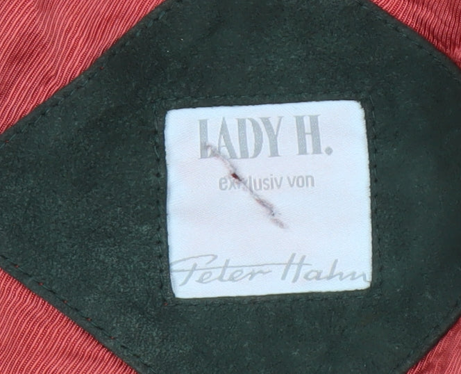Peter Hahn Women's Red Suede Blazer Size 14