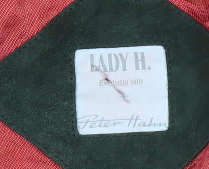 Peter Hahn Women's Red Suede Blazer Size 14