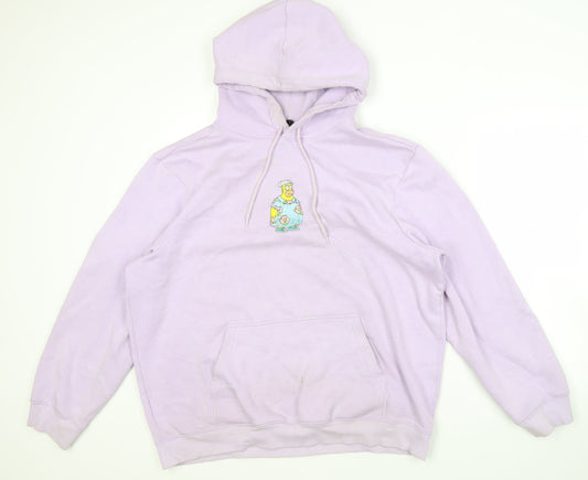 H&M Unisex Purple Pullover Hoodie XL - Casual Comfort