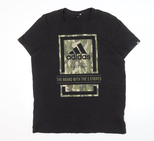 Adidas Men's Black XL Camouflage T-Shirt