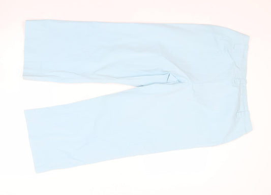 Boden Women's Blue Trousers Size 5 Flat Front