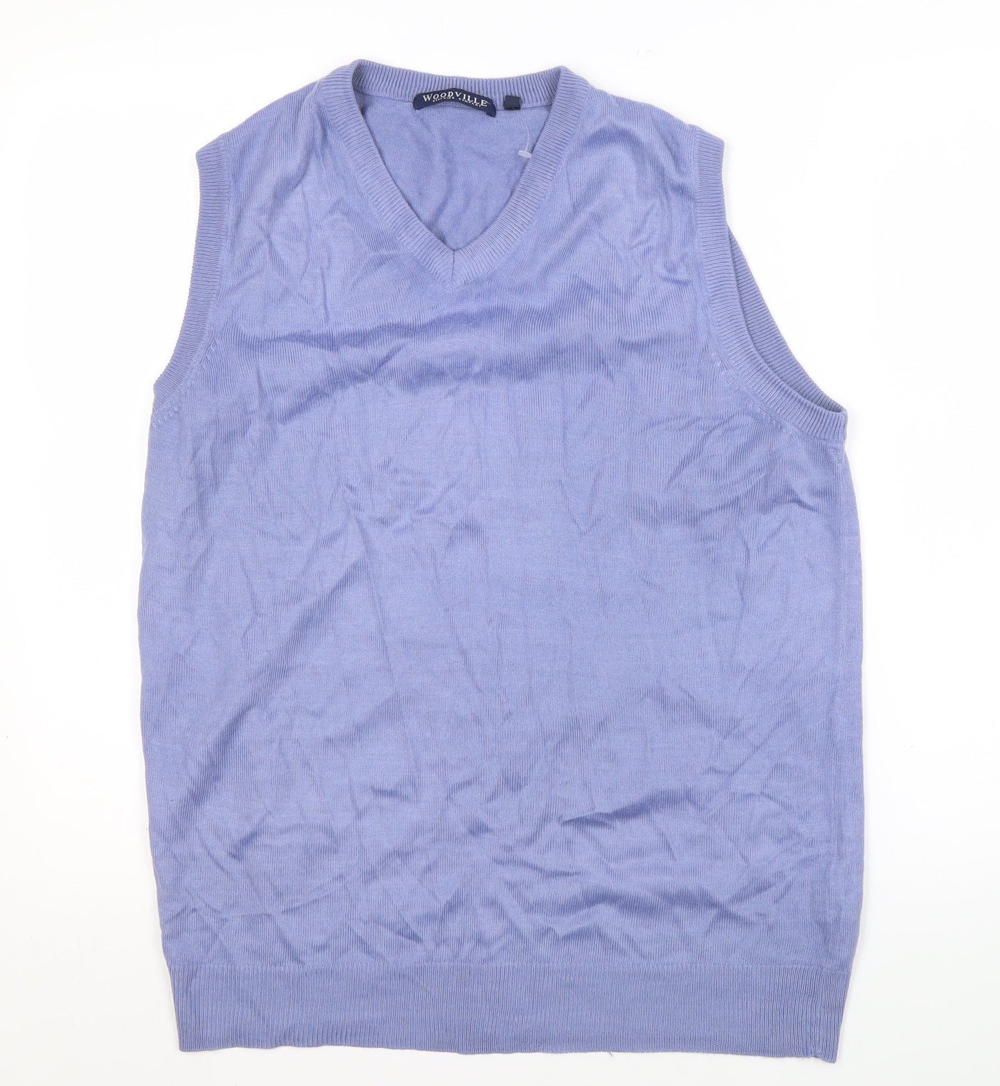 Woodville Men's Blue V-Neck Sleeveless Vest L