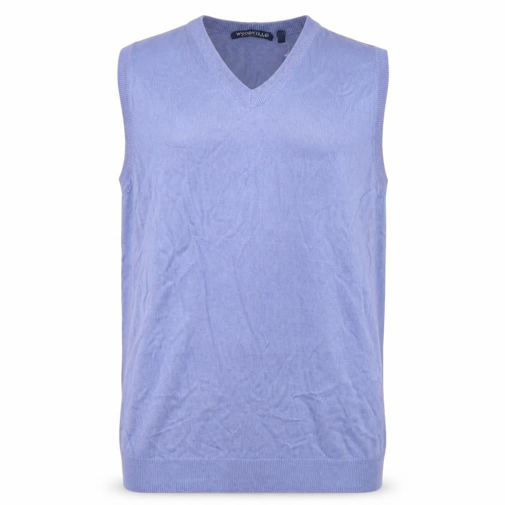 Mens UK Size L Woodville Blue Vest Jumper