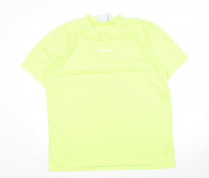 Adidas Men's Green XL Basic Crew Neck T-Shirt