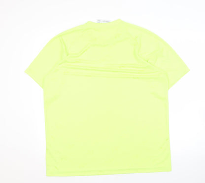 Adidas Men's Green XL Basic Crew Neck T-Shirt