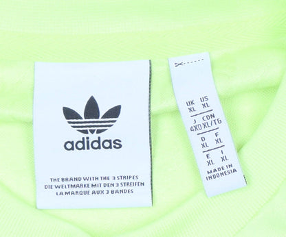 Adidas Men's Green XL Basic Crew Neck T-Shirt